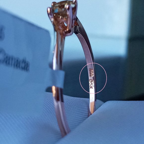 (SOLD) 14K Rose Gold Diamond Solitaire 0.3ct Ring Sz6.5 - Picture 10 of 10